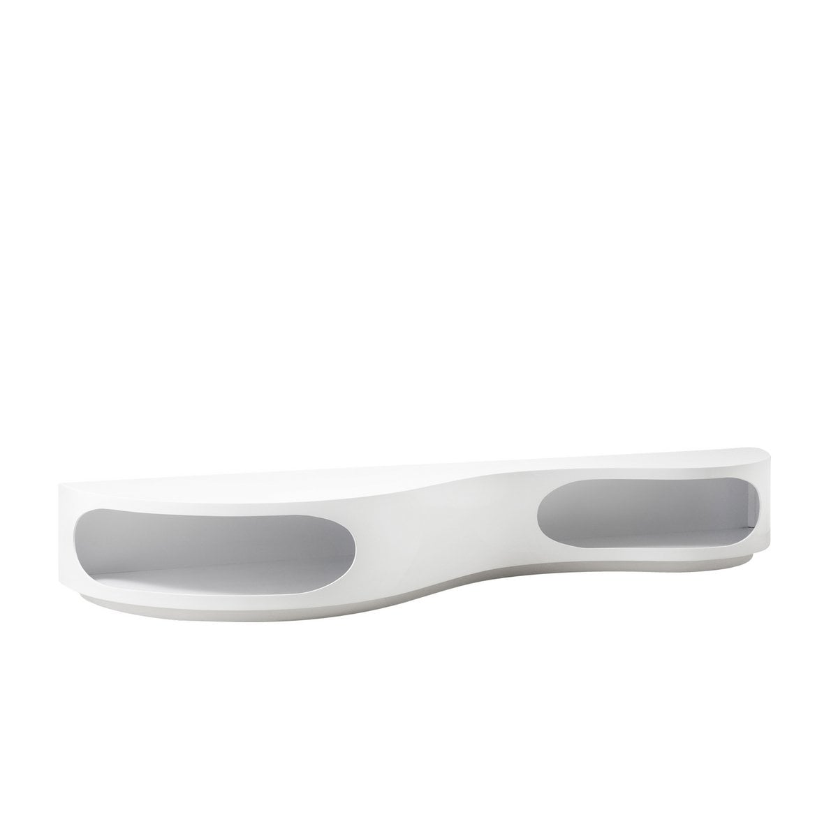 Laag bord 200x50x30 cm wit hoogglans MDF