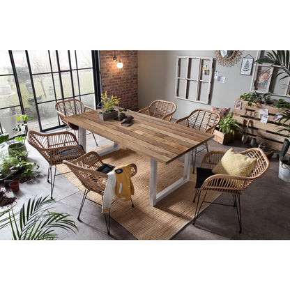 Eettafel 240x100 cm mangohout metaal