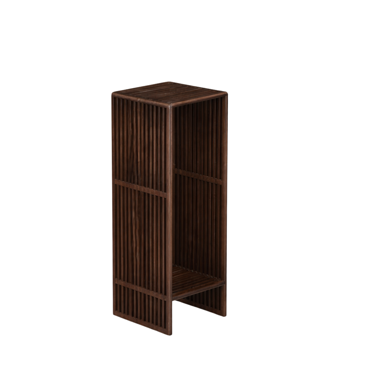 Bijzettafel set gerecycled teak donkerbruin