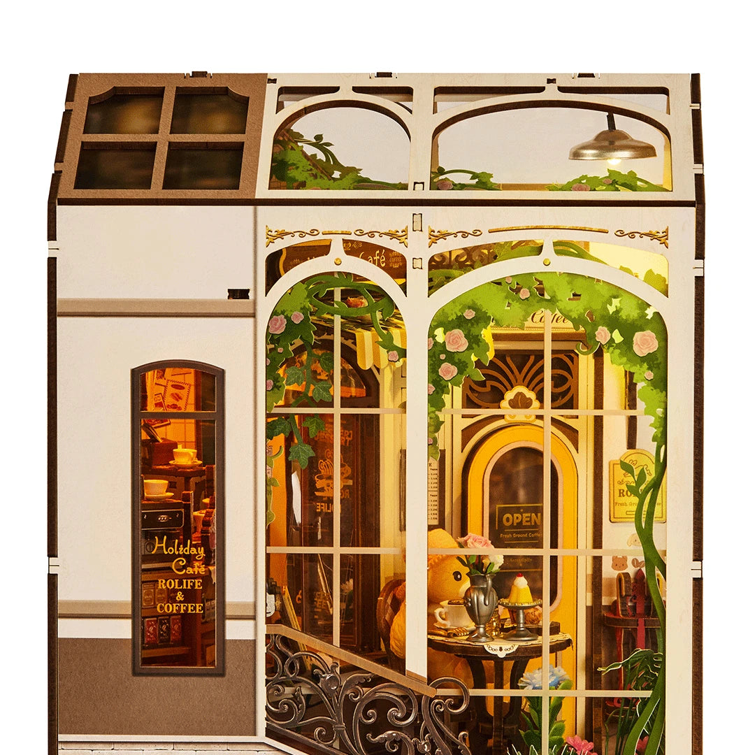 Robotime, DIY, Book Nook Holiday Café, TGB15, 23,2x6,5x31,6cm