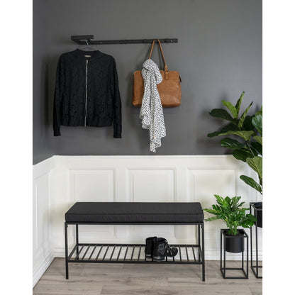 Kledingrek 30x82 cm metaal zwart