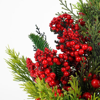Kerst kunstplant 45 cm rood