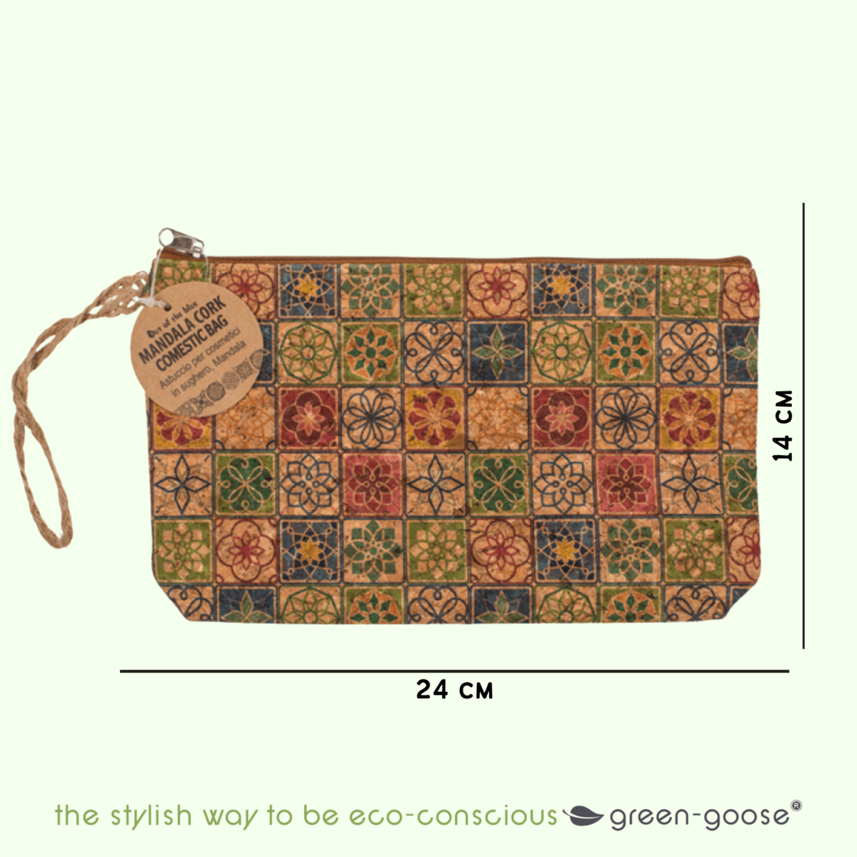 Green-Goose make-up kwasten set 10 stuks bamboe met kurk etui