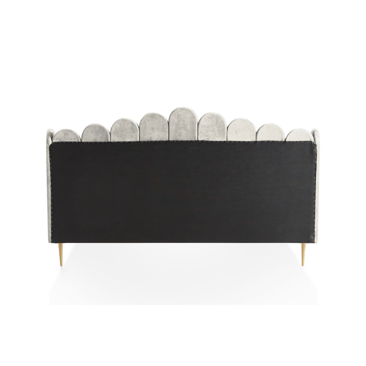 Bed schelpdesign fluweel 180x200 cm goud