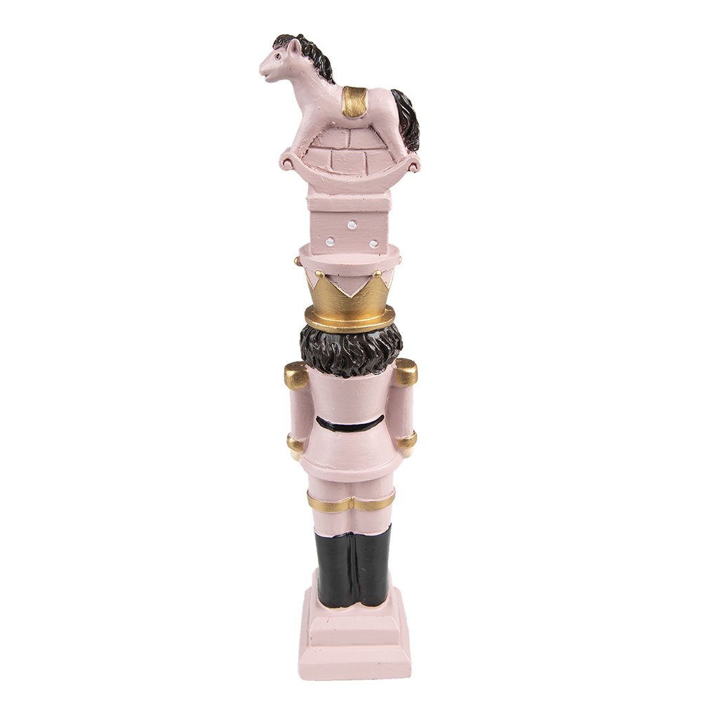 Christmas Decoration Nutcracker 23 cm Pink Polyresin
