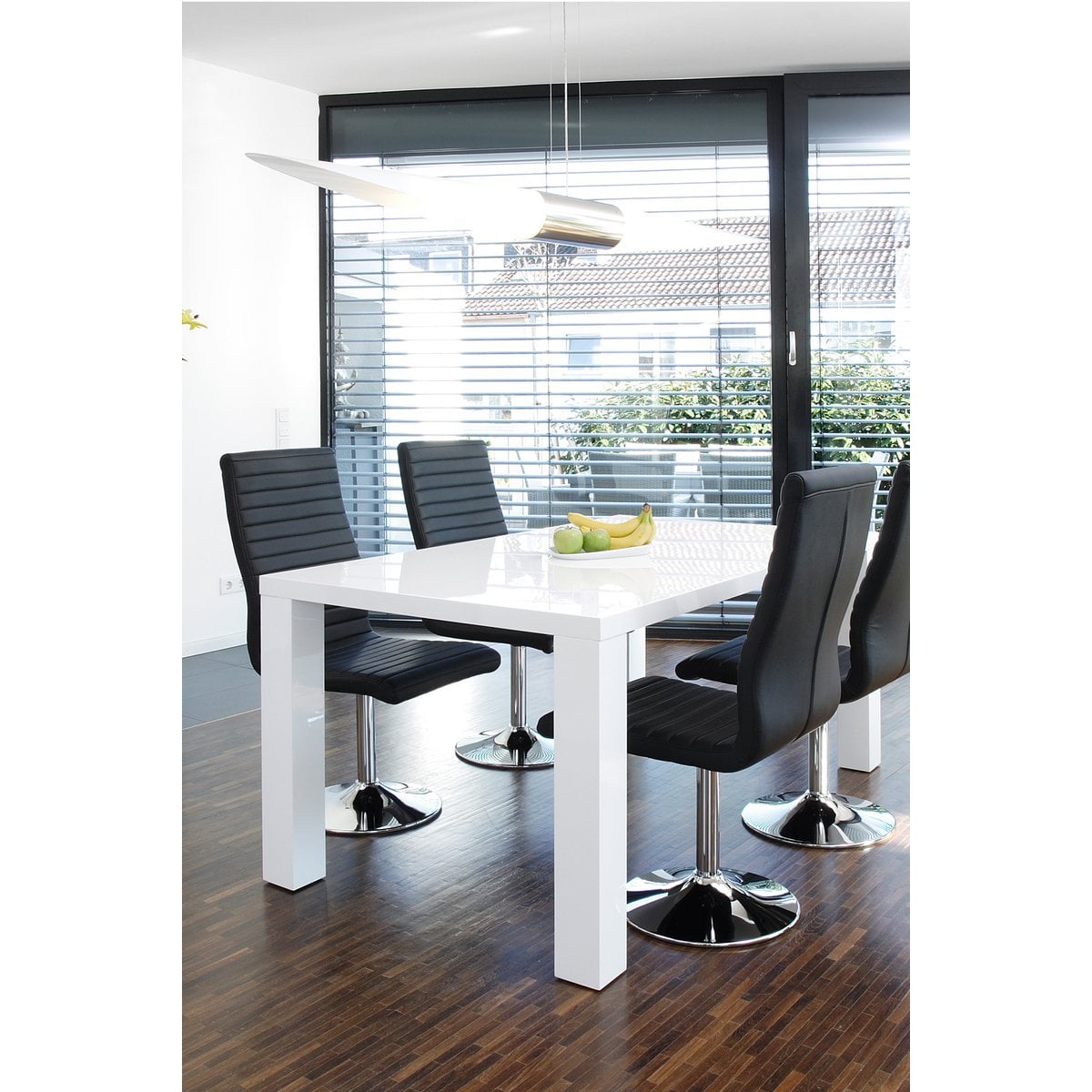 Eettafel 180x90x76 cm wit MDF