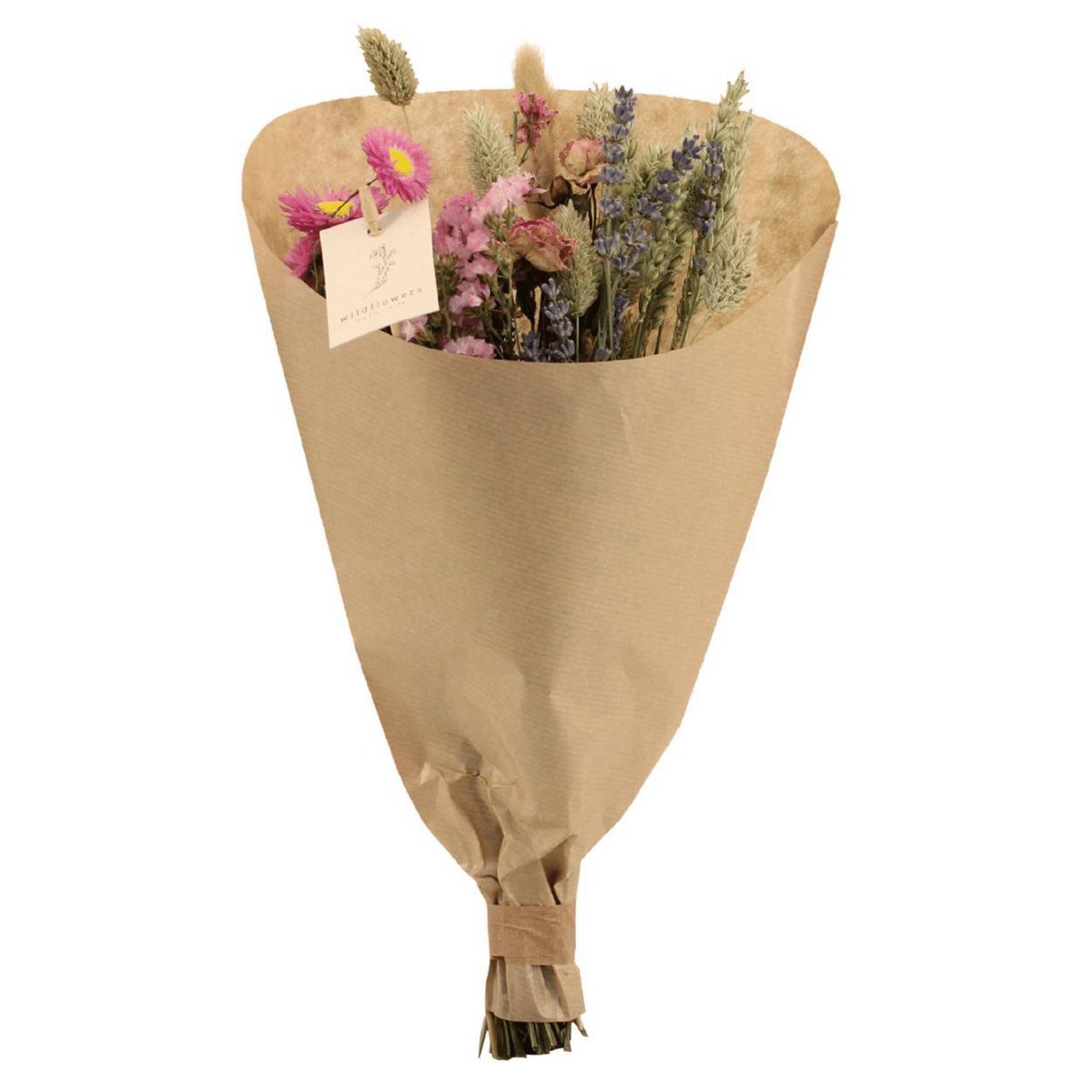 Droogboeket 60 cm roze 6 stuks
