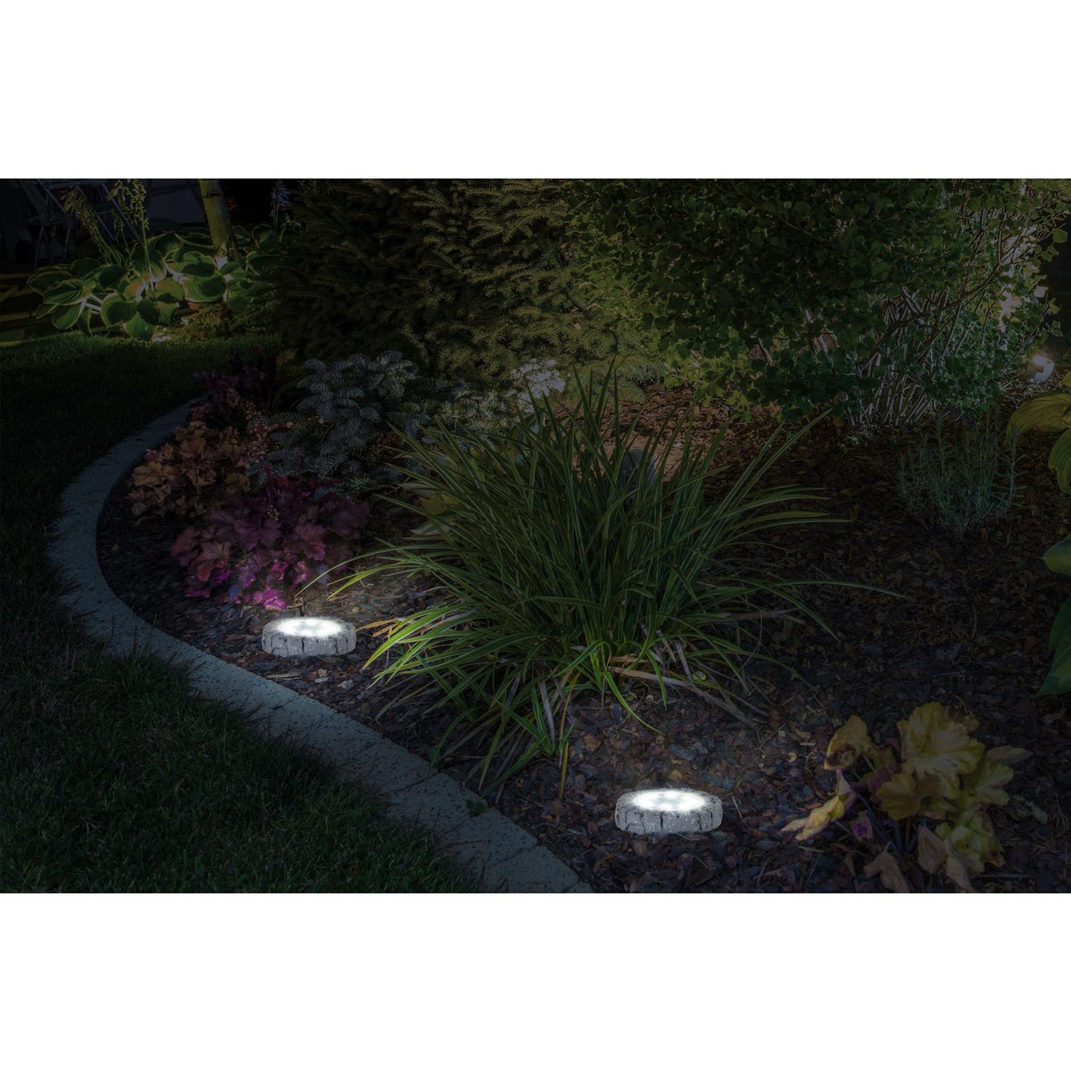 Solar grondspots 3 stuks 14 cm grijs
