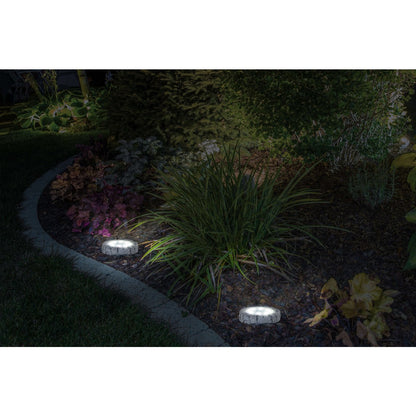 Solar grondspots 3 stuks 14 cm grijs