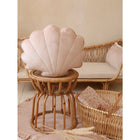 Soft Velvet Shell Pillow Latte Decorative Comfort