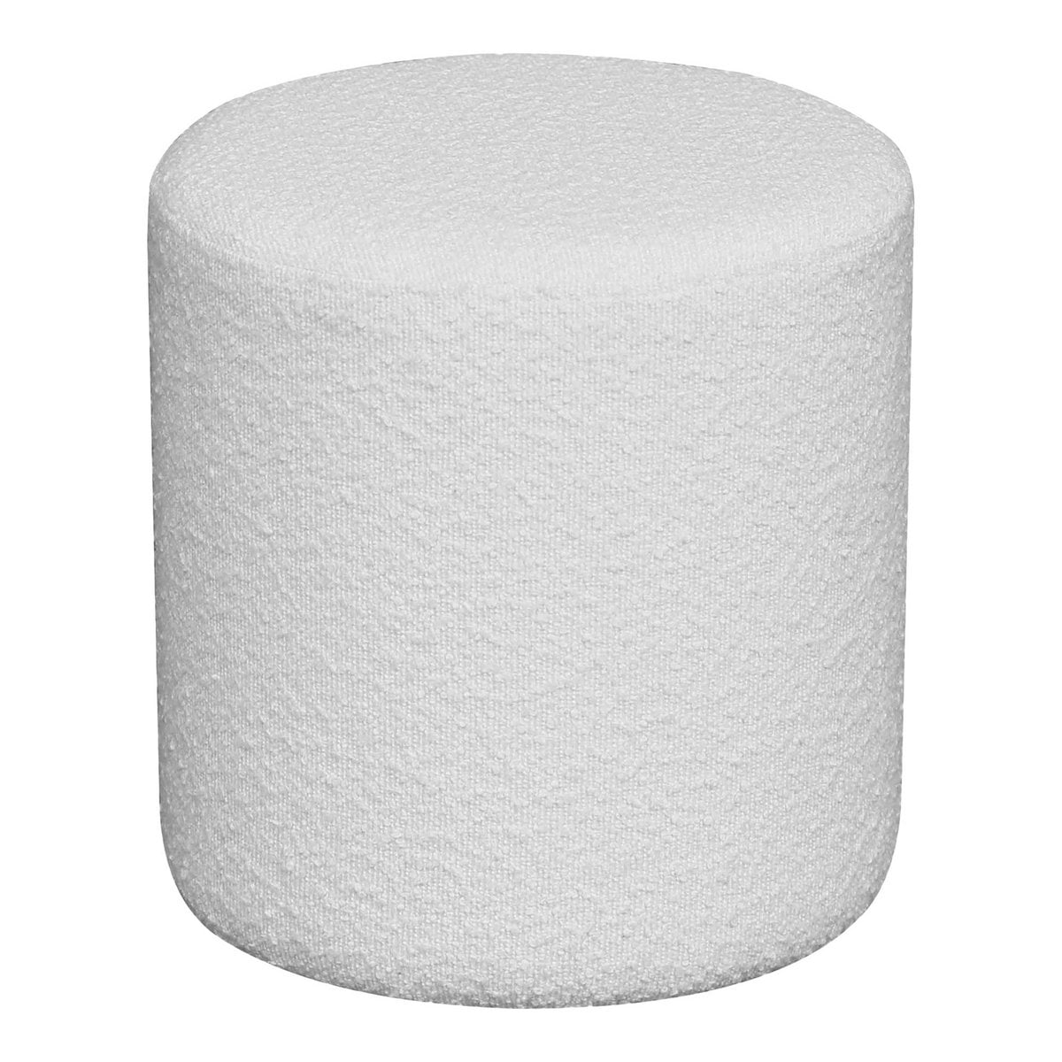 Ejby Poef - Wit, polyester/multiplex/grenenhout, 34x34x36 cm