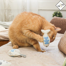 NE & No® Cat Toys with Valerian, 3-series set of play animals with 9 valerian sachets (1.5 g each), refillable, can be restored