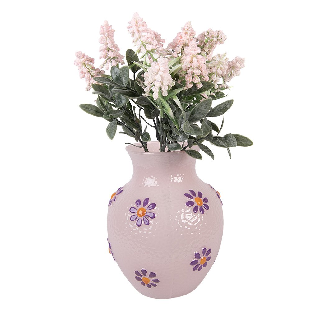Vase Ø 13x16 cm Pink Glass