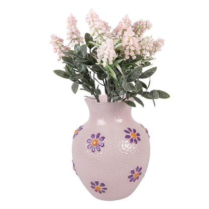 Vase Ø 13x16 cm Pink Glass