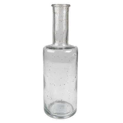 Vaas Ø 11x34 cm glas transparant grijs