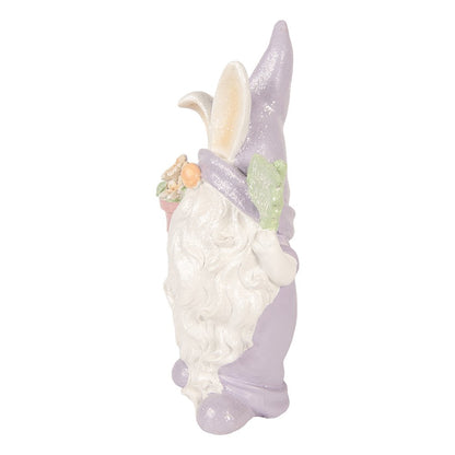 Decoratie Beeld Kabouter 16x10x30 cm Wit Kunststof