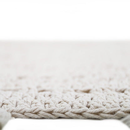 NILA ECRU crocheted children's rug