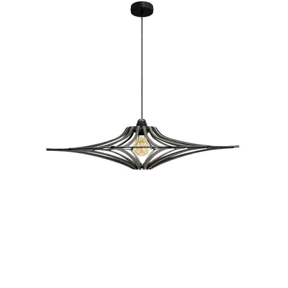 Hanglamp zwart hout D65 cm