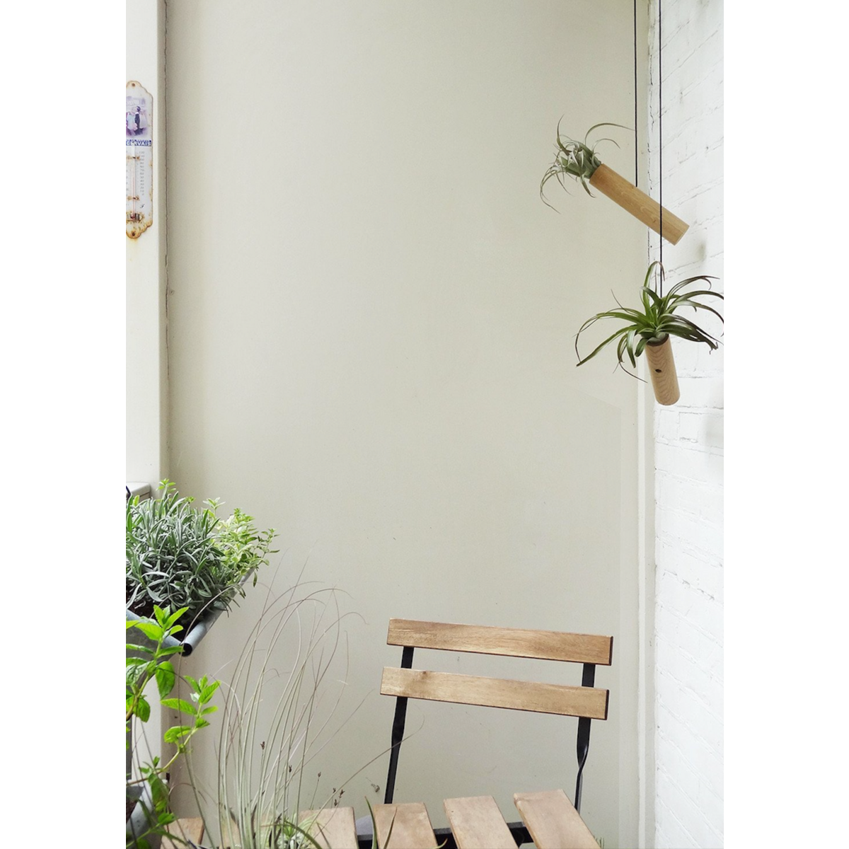 Hangcilinders licht eiken set van 2