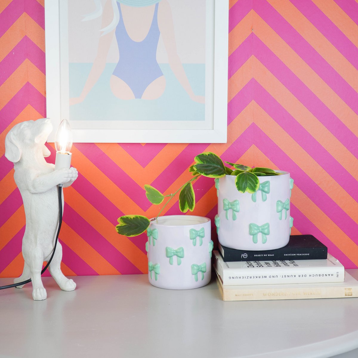 Bloempot 15,5x15,5x16 cm lila mint