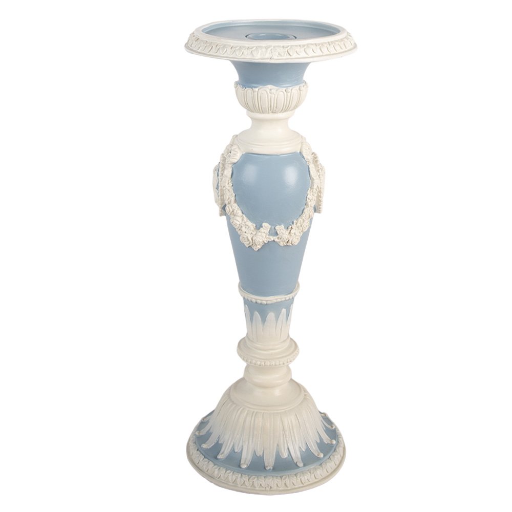 Kandelaar Ø 10x27 cm Blauw Kunststof