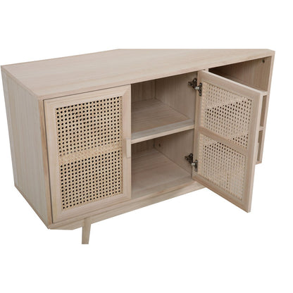 Dressoir 100x36x65 cm rotan MDF Paulownia