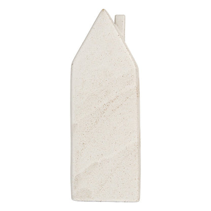 Decoratiehuis keramiek beige LED 9x7x24 cm