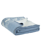 Beddeken merinowol 80% nylon 20% blauw