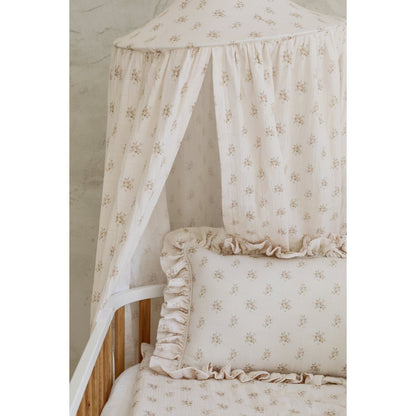 Mousseline Baldakijn Boho Flowers Voor Wieg En Kinderkamer