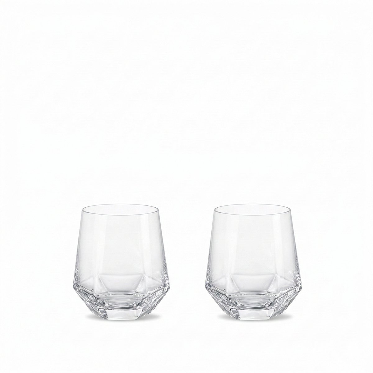 Whiskyglazen 2 stuks transparant glas 8,2x8,2x9,5 cm