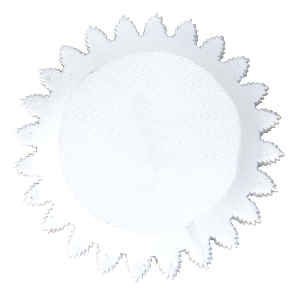Decorative Bowl Ø 20x1 cm white Gold-colored polyresin branches