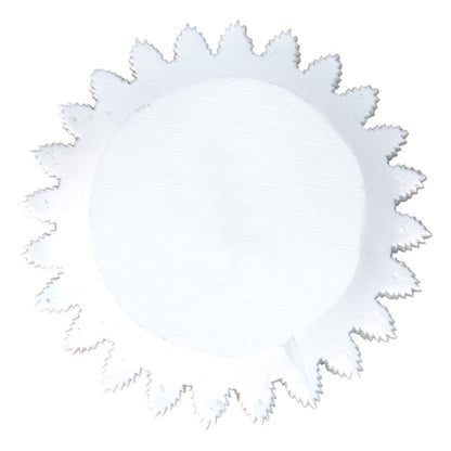 Decorative Bowl Ø 20x1 cm white Gold-colored polyresin branches