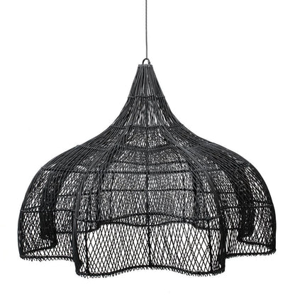 Hanglamp rotan 110x110x80 cm zwart