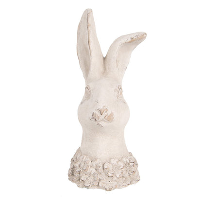 Decoratiebeeld konijn 24 cm beige steen