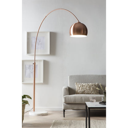 Booglamp koper 181-205 cm marmeren voet