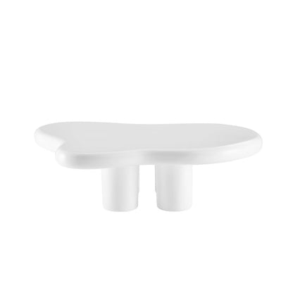 Coffee table 123x89 cm white