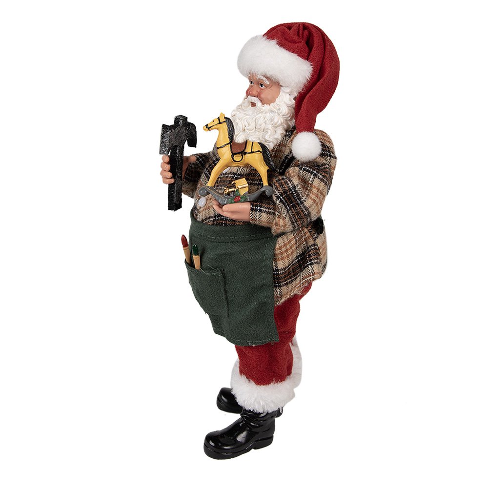 Kerstman decoratie 16x8x28 cm rood groen