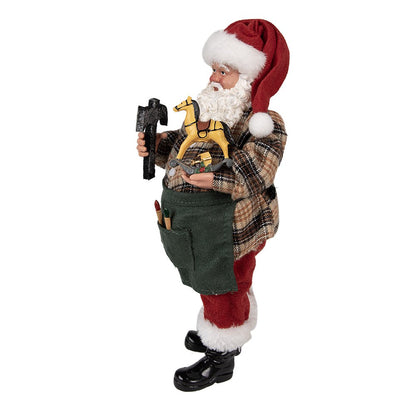 Kerstman decoratie 16x8x28 cm rood groen