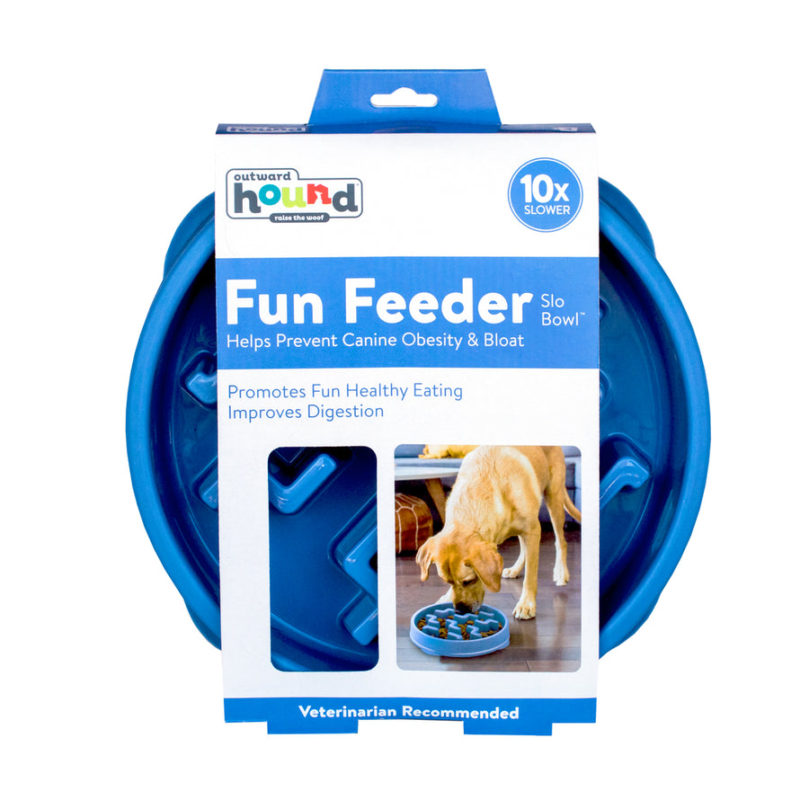 Honden voerbak slowfeeder 475ml oranje