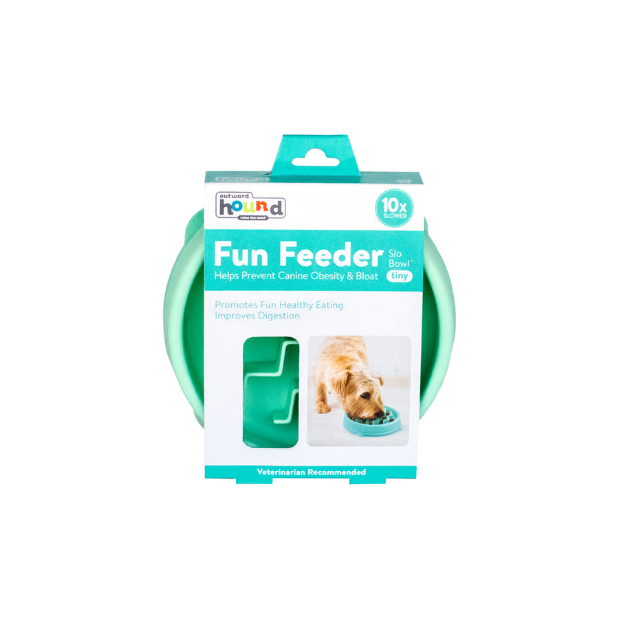 Honden voerbak langzaam eten 175 ml mint