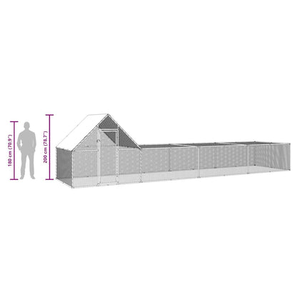 8x2x2 m galvanized steel chicken coop