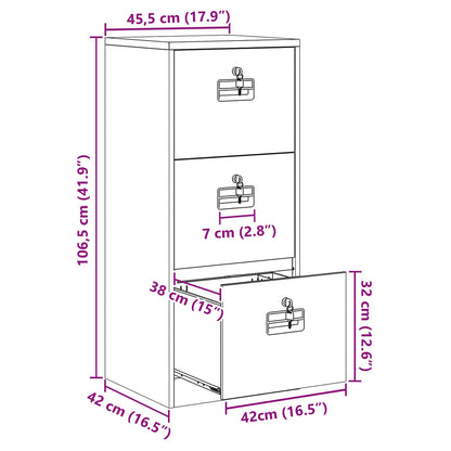 Bestandenkast Roze 45,5 x 50 x 106,5 cm Koudgewalst Staal