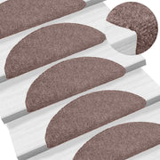 Trapmatten zelfklevend 15 stuks 56x17x3 cm lichtbruin