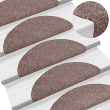 Trapmatten zelfklevend 5 stuks 56x17x3 cm lichtbruin