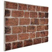 Wandpanelen 3D E baksteen donkerbruin