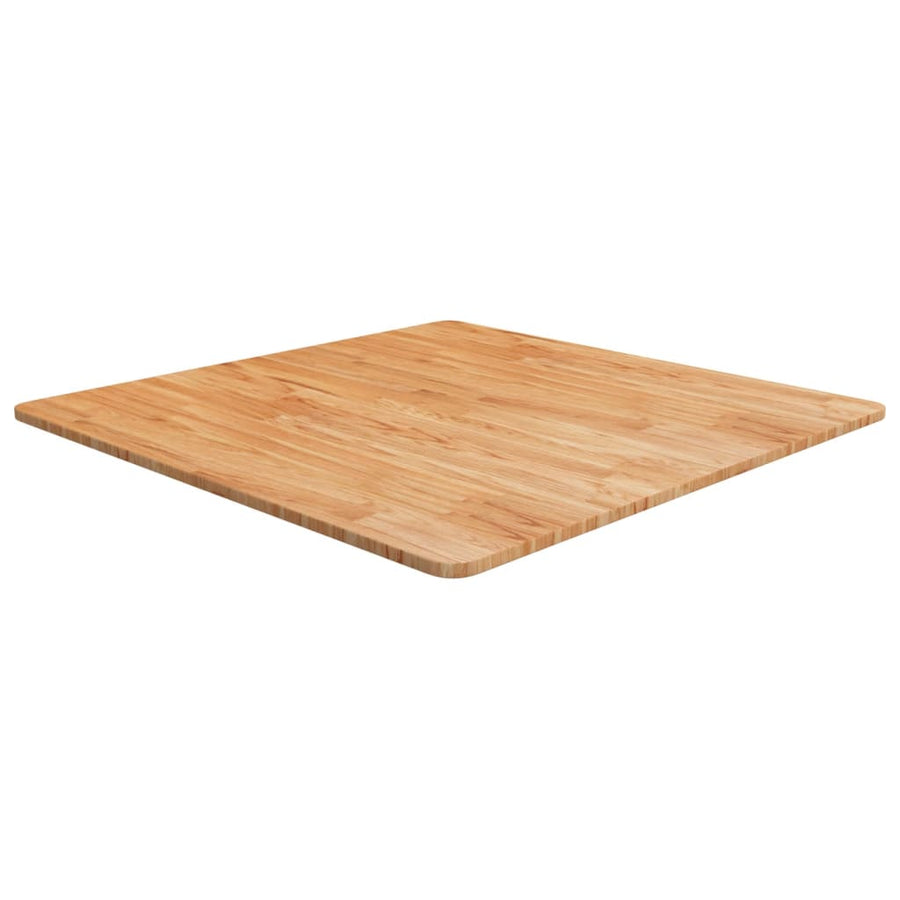 Tabletop square 80x80x1.5cm solid oak light brown