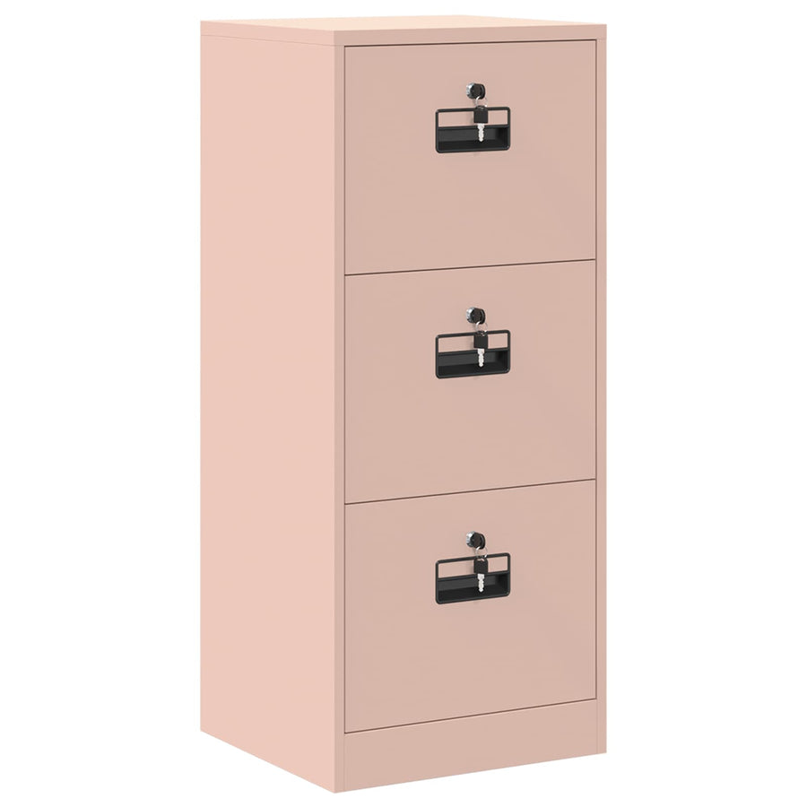 Filing Cabinet Pink 45.5 x 50 x 106.5 cm Cold Rolled Steel