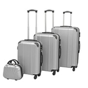 Rolkoffer set zilver 4-delig