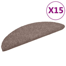 Trapmatten zelfklevend 15 stuks 56x17x3 cm lichtbruin