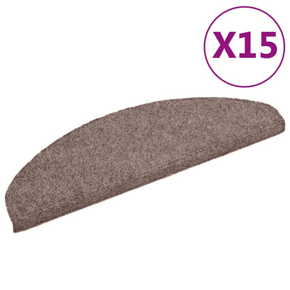 Trapmatten 15 stuks 65x21x4 cm lichtbruin